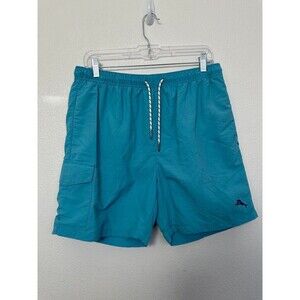 Tommy Bahama Board Shorts Blue Drawstring Pocket Lined Swim Men's Size Medium